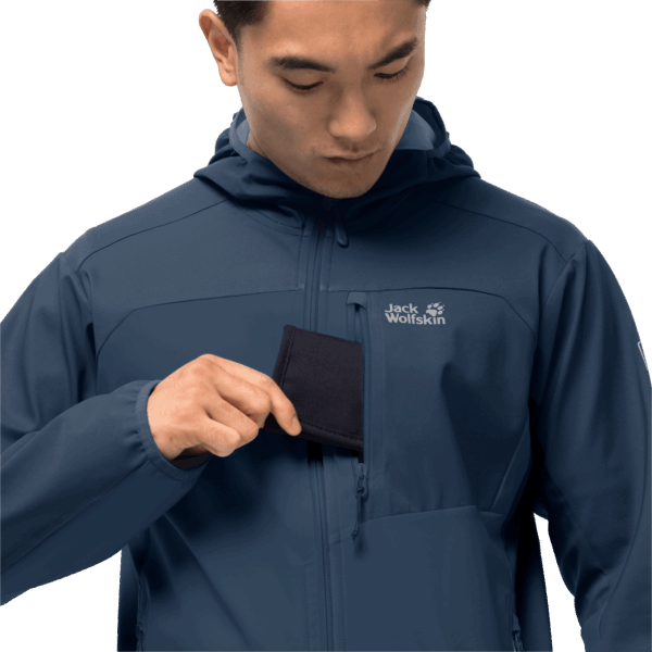 Beste Jack Wolfskin Thunder Blue Heren Softshell Eagle Peak Ii
