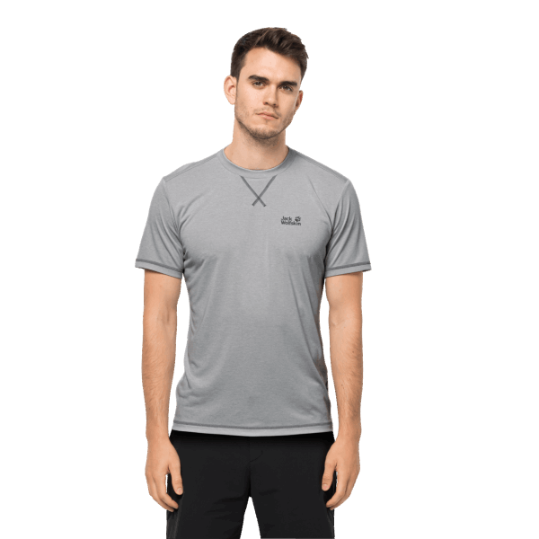 Fashion Heren Crosstrail T Jack Wolfskin Zilvergrijs