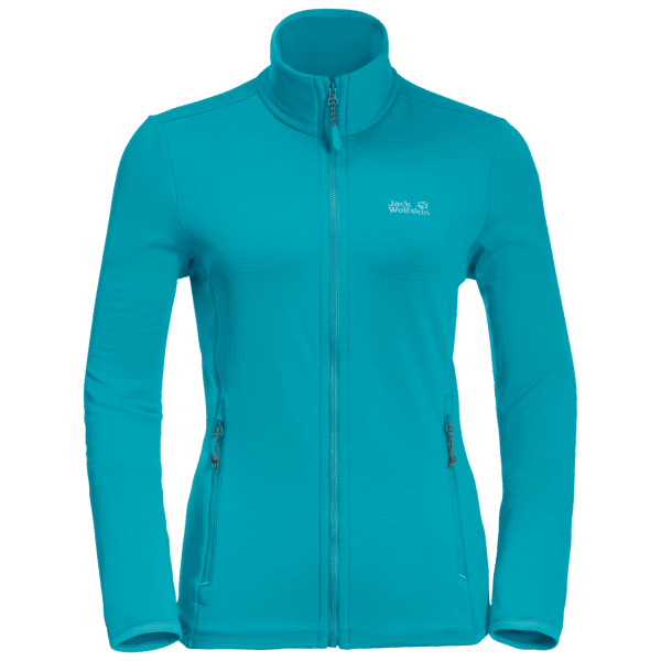Origineel Dames Peak Grid Fleece Dark Aqua Jack Wolfskin