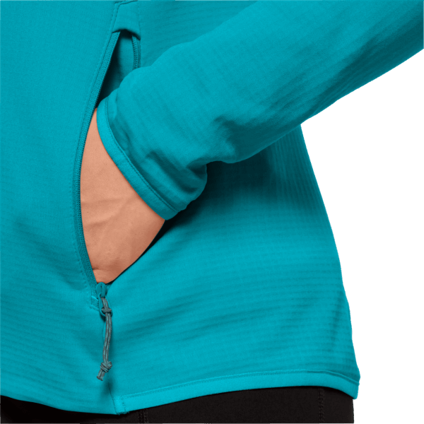 Origineel Dames Peak Grid Fleece Dark Aqua Jack Wolfskin