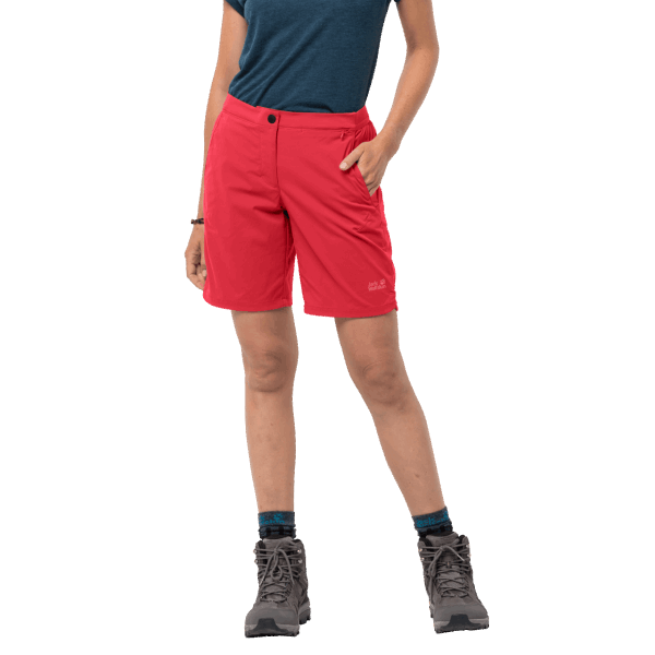 Hilltop Trailshort Voor Dames Origine Tulp Rood Jack Wolfskin