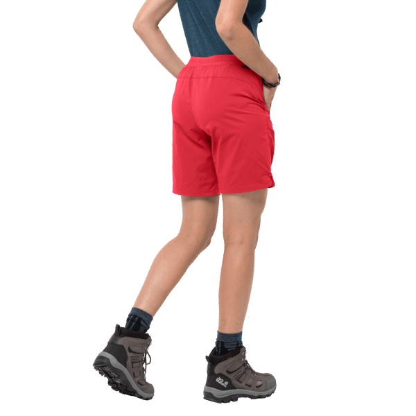 Hilltop Trailshort Voor Dames Origine Tulp Rood Jack Wolfskin