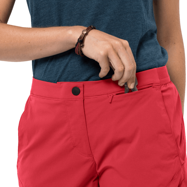 Hilltop Trailshort Voor Dames Origine Tulp Rood Jack Wolfskin