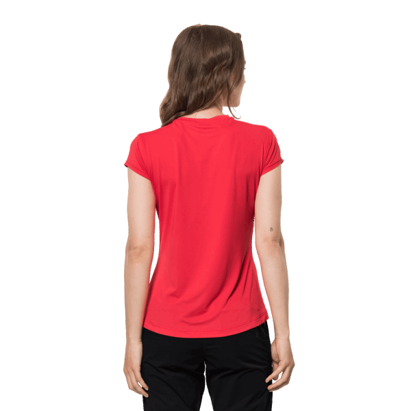Collecties Jack Wolfskin Tulp Rood Dames Tasman Korte Mouw