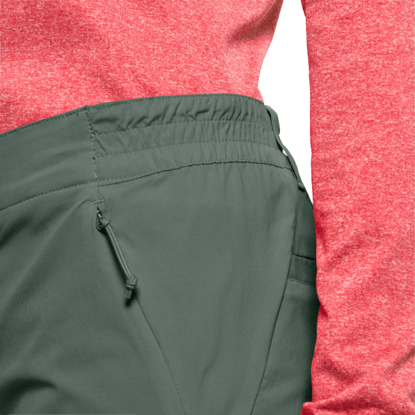 Dames Peak Short Jack Wolfskin Best Hedge Groen