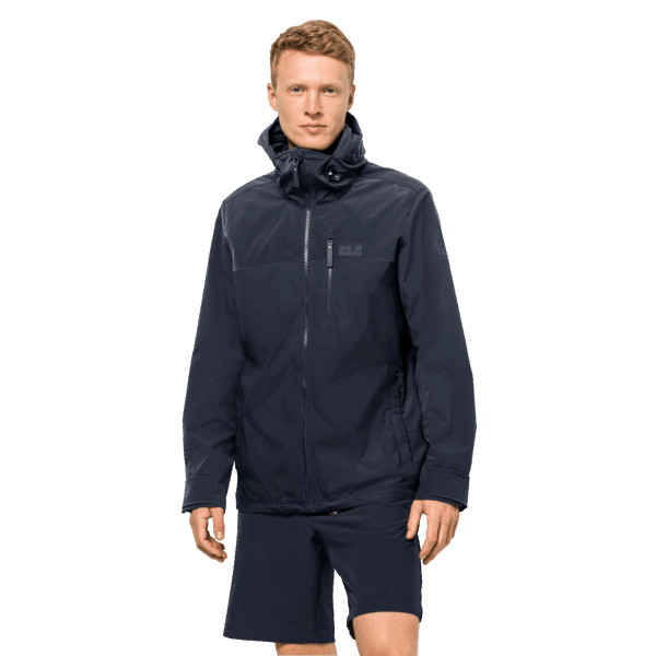 Collectie Nachtblauwe Jack Wolfskin Desert Windjacks Voor Heren