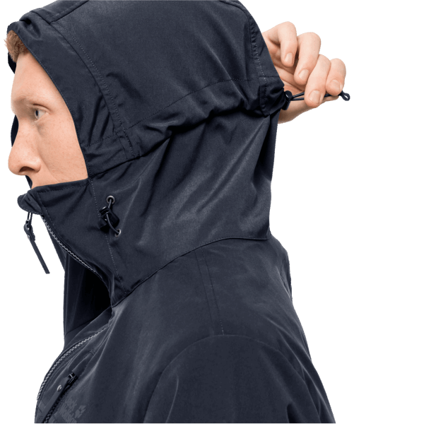 Collectie Nachtblauwe Jack Wolfskin Desert Windjacks Voor Heren