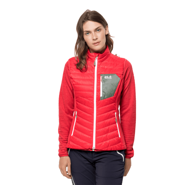 Dames Routeburn Vest Jack Wolfskin Tulp Rode Collectie