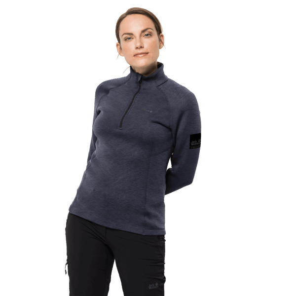 Grafiet Jack Wolfskin Atletische 1/2 Rits Origineel Voor Dames