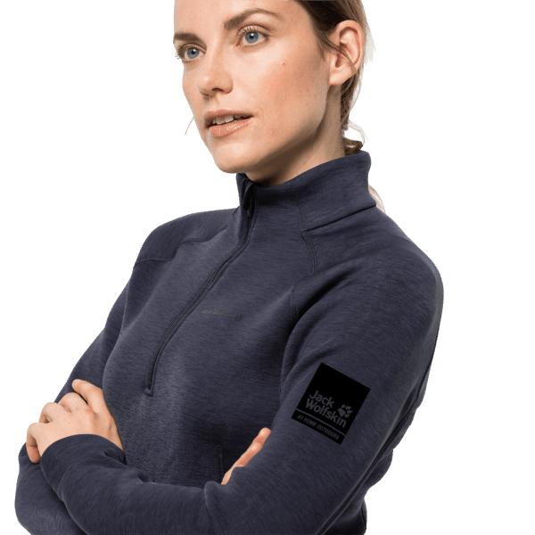 Grafiet Jack Wolfskin Atletische 1/2 Rits Origineel Voor Dames