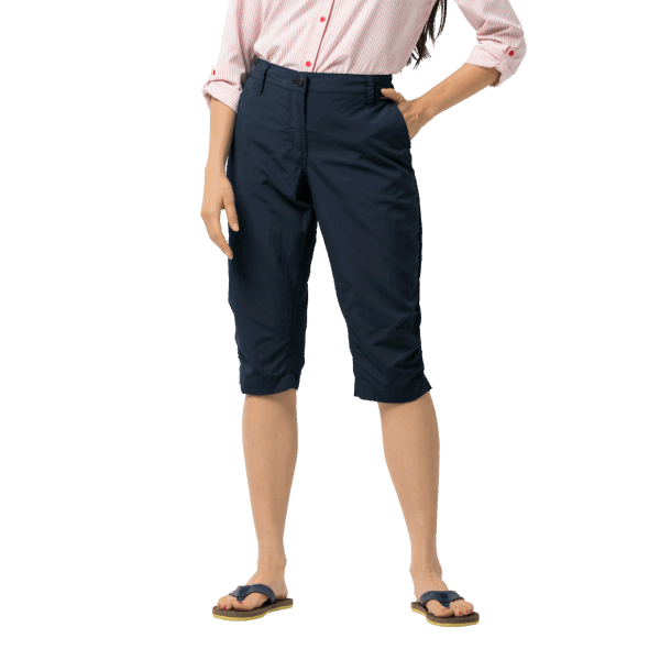 Nachtblauwe Dames Kalahari 3/4 Broek Fashion Jack Wolfskin