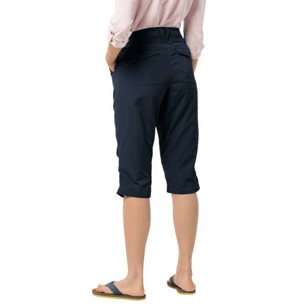 Nachtblauwe Dames Kalahari 3/4 Broek Fashion Jack Wolfskin