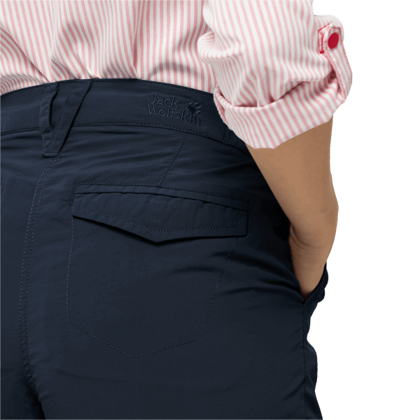 Nachtblauwe Dames Kalahari 3/4 Broek Fashion Jack Wolfskin