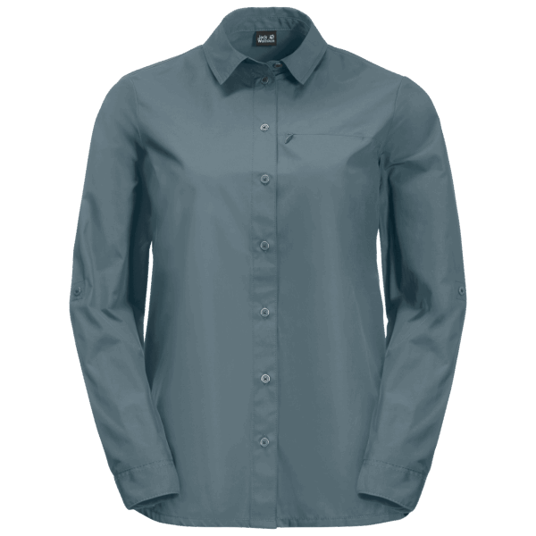 Oprolbaar Damesoverhemd Aan Het Meer Best Jack Wolfskin Teal Grey