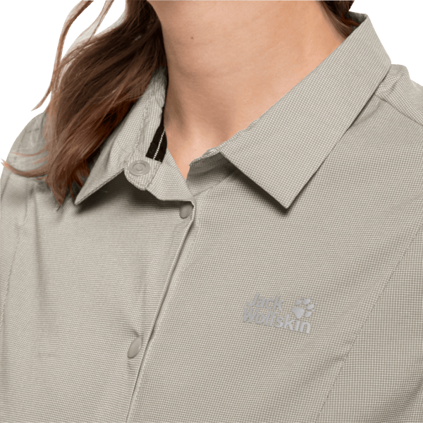 Dames Pack & Go Shirt Jack Wolfskin Merken Stoffig Grijs