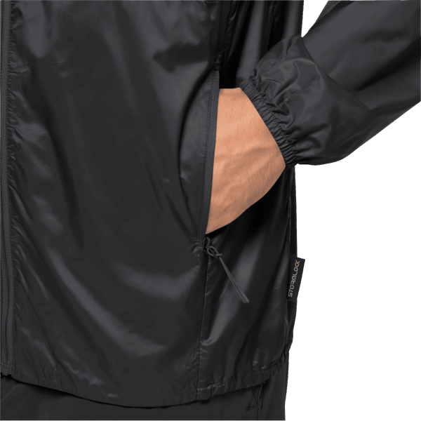Zwarte Heren Pack & Go Windshell Merken Jack Wolfskin