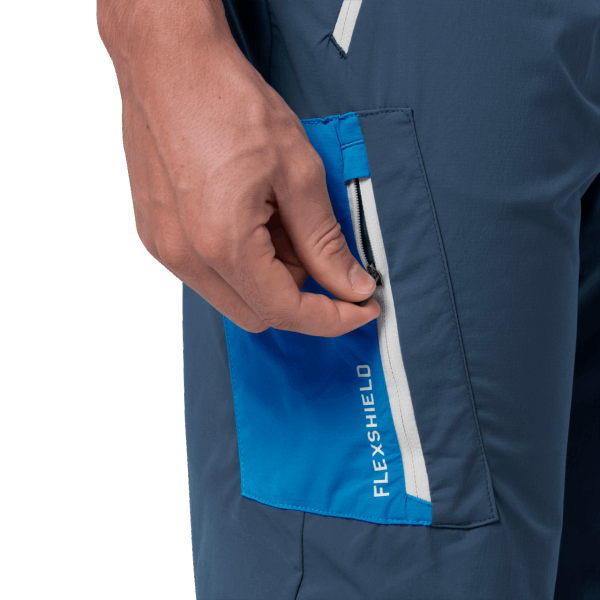 Heren Overland Broek Jack Wolfskin Donderblauw Origineel