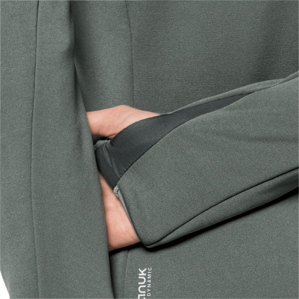 Merken Hedge Green Tasman Cloud Fleece Jack Wolfskin Voor Dames