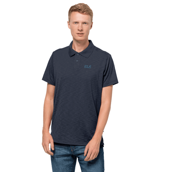 Heren Reispolo Jack Wolfskin Nachtblauw Merken