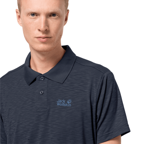 Heren Reispolo Jack Wolfskin Nachtblauw Merken