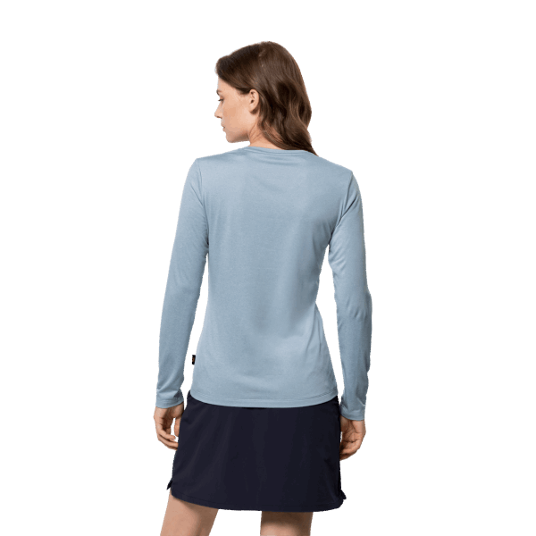 Dames Sky Thermal Ls T Crystal Blue Collecties Jack Wolfskin