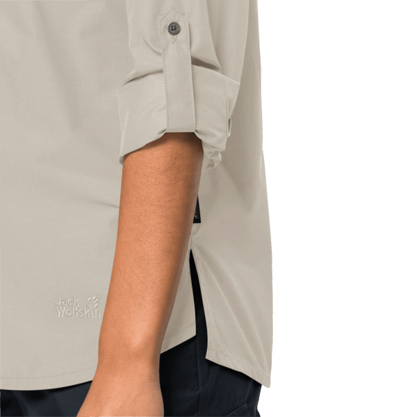Oprolbaar Damesoverhemd Stoffig Grijs Hot Jack Wolfskin