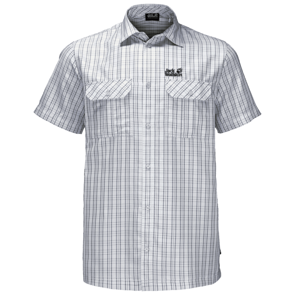 Heren Thompson Overhemd Jack Wolfskin White Rush Checks Collecties
