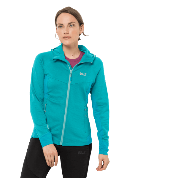Jack Wolfskin Dark Aqua Dames Hydro Grid Fleece Origineel