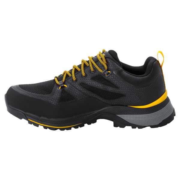 Heren Force Striker Texapore Low Jack Wolfskin Zwart-potig Geel Xt Nieuw