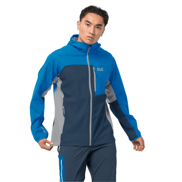 Hete Heren Eagle Peak Ii Softshell Blauwe Pacific Jack Wolfskin