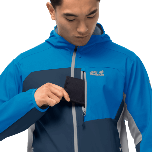 Hete Heren Eagle Peak Ii Softshell Blauwe Pacific Jack Wolfskin