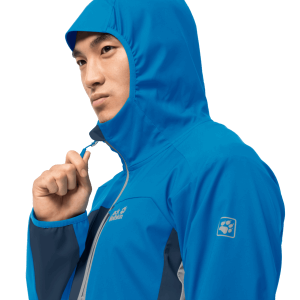 Hete Heren Eagle Peak Ii Softshell Blauwe Pacific Jack Wolfskin