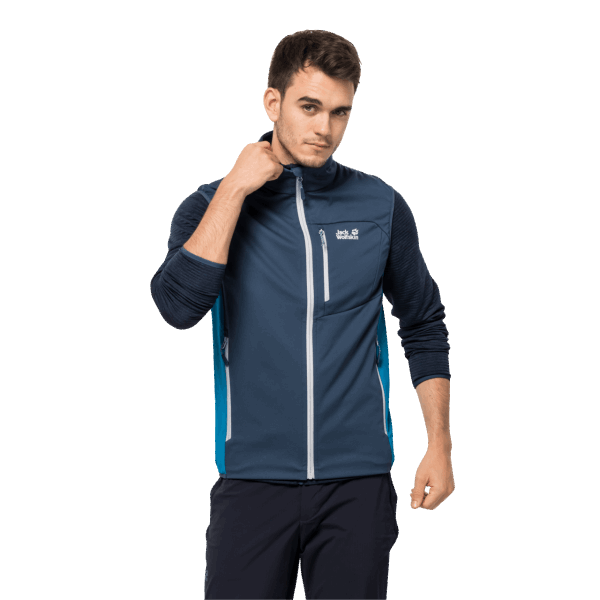 Hot Mannen Hoogste Piek Vest Donderblauw Jack Wolfskin