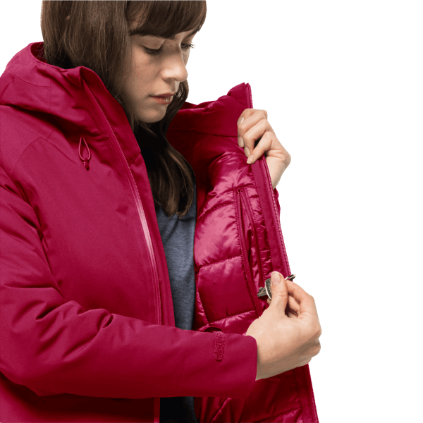 Wisper Geïsoleerde Damesjas Cranberry Original Jack Wolfskin