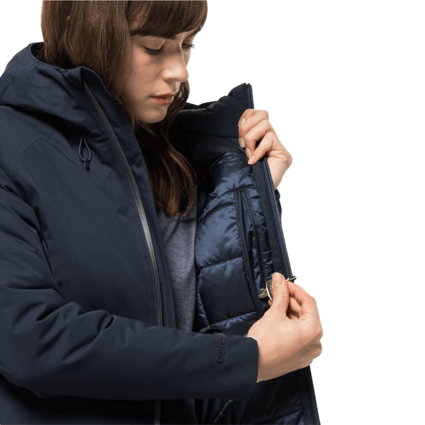Jack Wolfskin Nachtblauw Nieuw Dames Wisper Geïsoleerd Jack