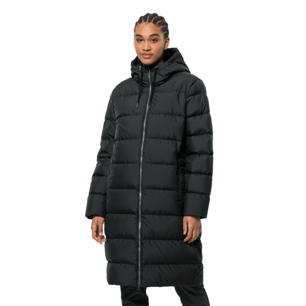 Jack Wolfskin Collections Zwarte Bevroren Paleisjas Voor Dames