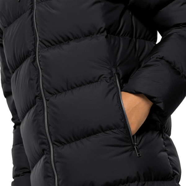 Jack Wolfskin Collections Zwarte Bevroren Paleisjas Voor Dames