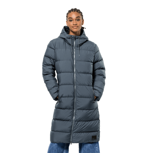 Leisteenblauwe Jack Wolfskin Bevroren Paleisjas Voor Dames