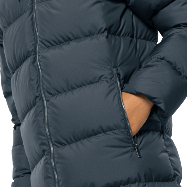 Leisteenblauwe Jack Wolfskin Bevroren Paleisjas Voor Dames
