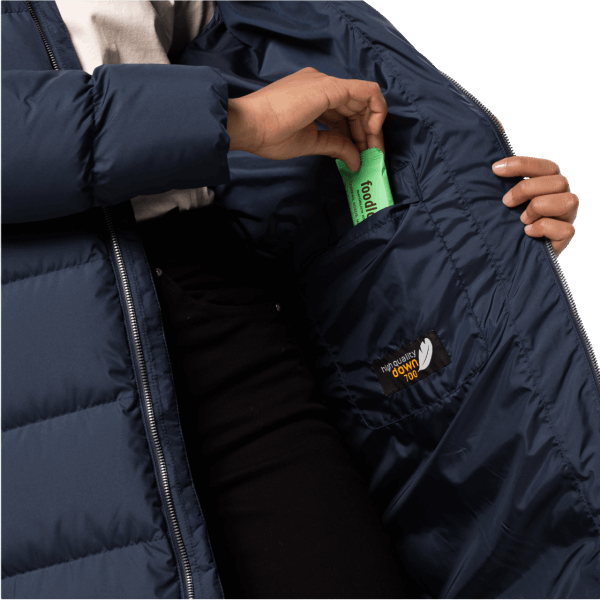 Night Blue Jack Wolfskin Dames Bevroren Paleis Jas Merken
