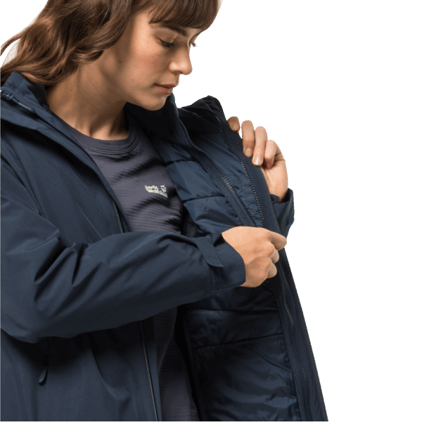 Collecties Jack Wolfskin Nachtblauw Dames Glaabach 3in1 Jack