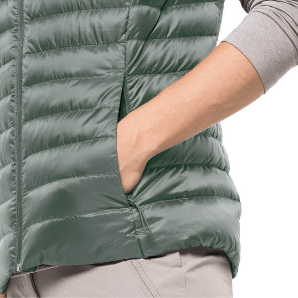 Dames Pack & Go Donsvest Fashion Hedge Green Jack Wolfskin