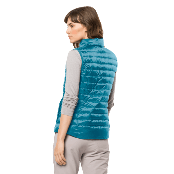 Jack Wolfskin Zoetwaterblauwe Collectie Pack & Go Donsvest Voor Dames