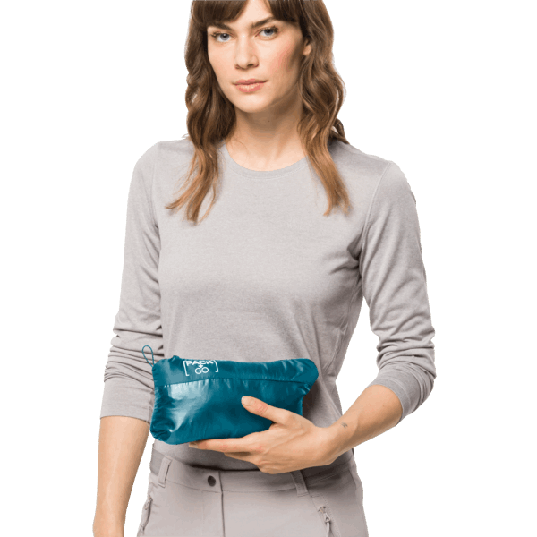 Jack Wolfskin Zoetwaterblauwe Collectie Pack & Go Donsvest Voor Dames
