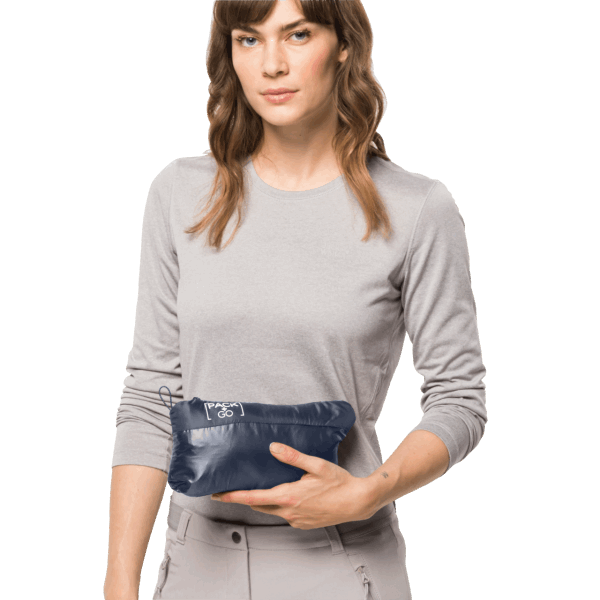 Jack Wolfskin Ombre Blauwe Pack & Go Donsvestcollecties Voor Dames
