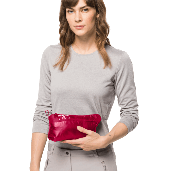 Jack Wolfskin Origin Dames Pack & Go Dons Vest Cranberry