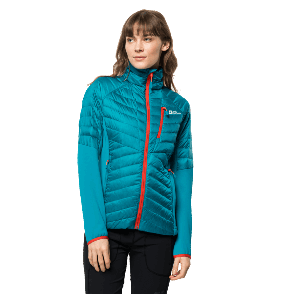 Jack Wolfskin Origins Zoetwaterblauwe Nebelhorn-donshybride Voor Dames