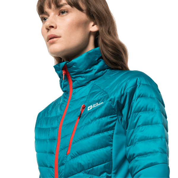 Jack Wolfskin Origins Zoetwaterblauwe Nebelhorn-donshybride Voor Dames