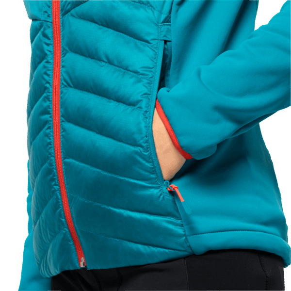 Jack Wolfskin Origins Zoetwaterblauwe Nebelhorn-donshybride Voor Dames