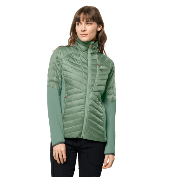 Jack Wolfskin Nebelhorn Dons Hybride Merken Graniet Groen Voor Dames